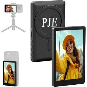 PJE Selfie Monitor Screen Phone Vlog, Cellphone Selfie Monitor Screen,Magnetic Screen Selfie Back Camera Monitor for Vlog,Compatible with iPhone & Android Smartphone Recording