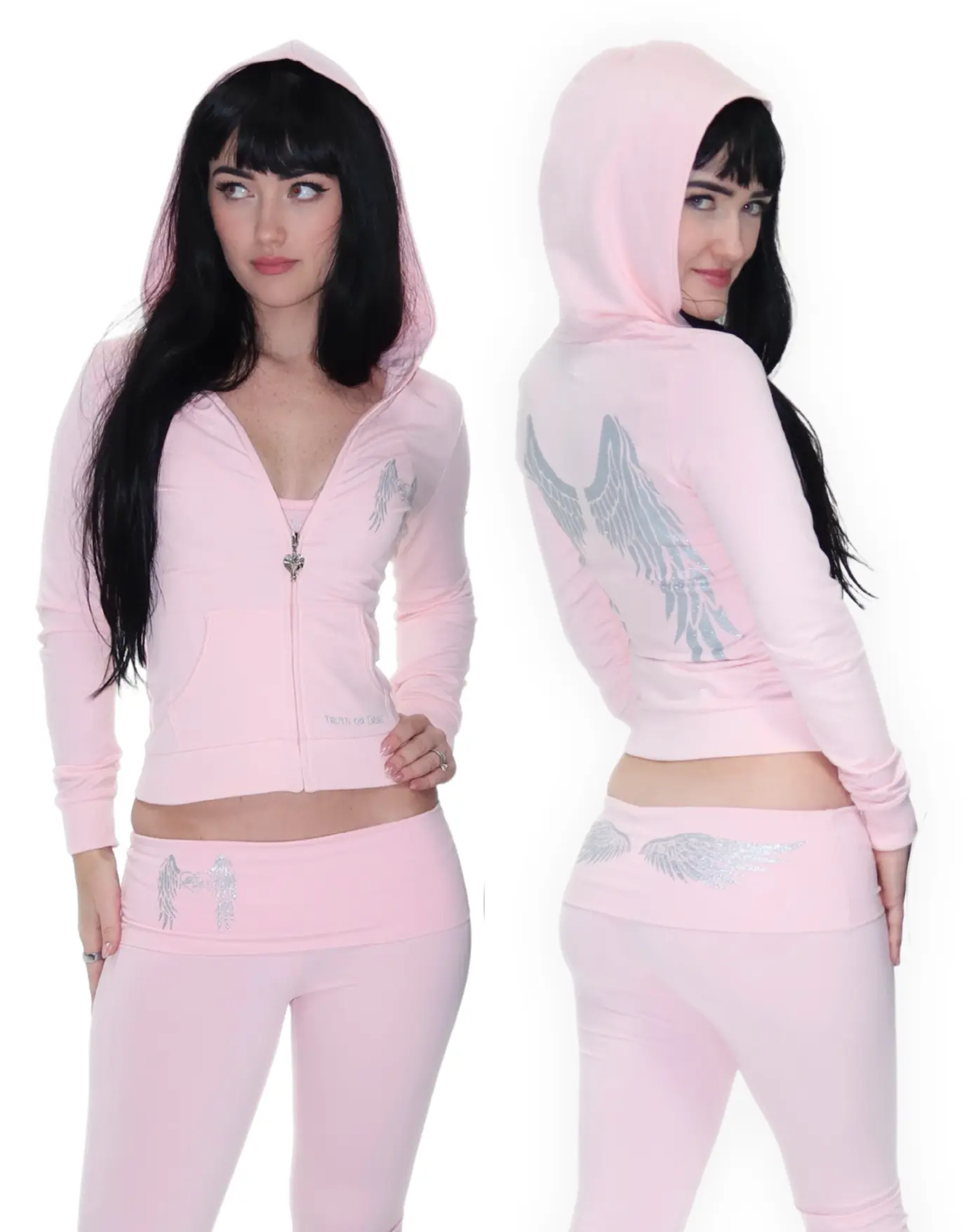 Sweet Angel Tracksuit Set- Jacket and Foldover Pants
