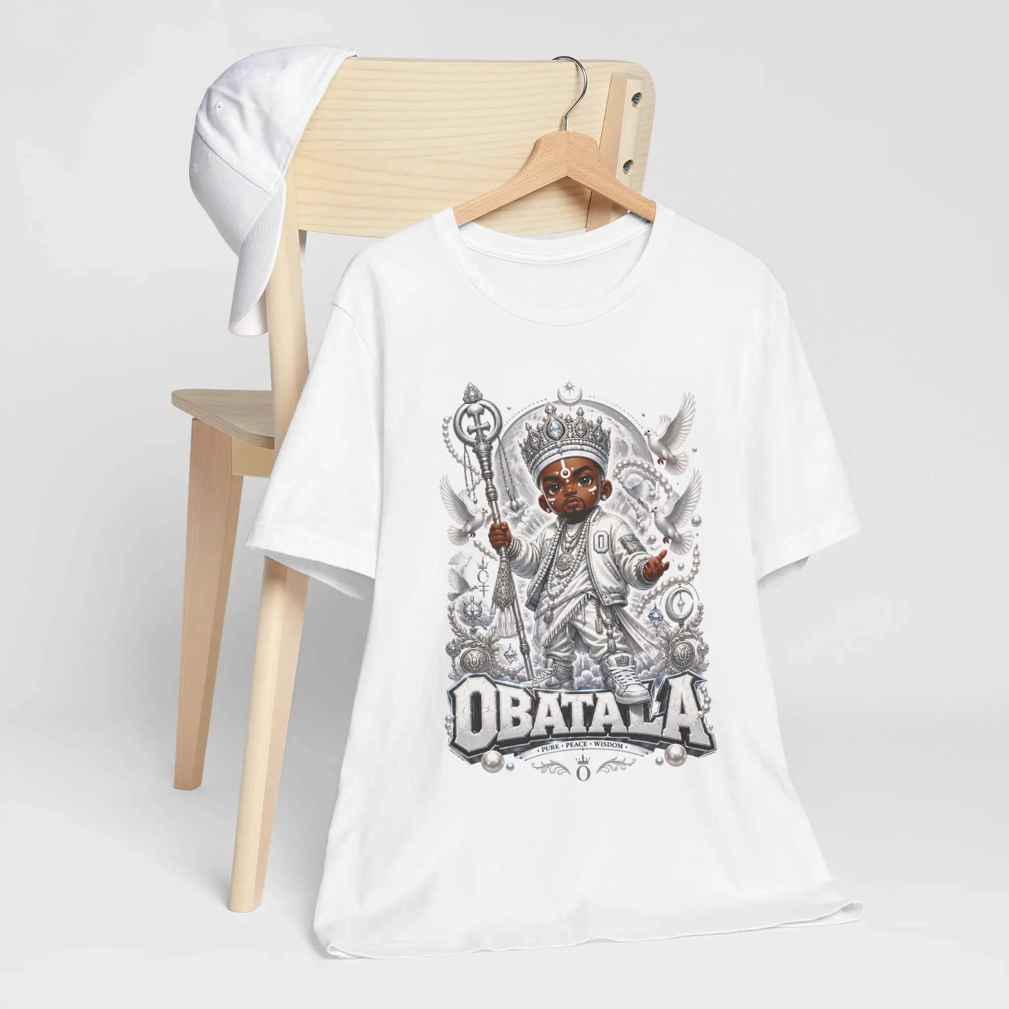 Obatala Orisha T-Shirt | Yoruba Deity of Purity & Wisdom | Unisex Graphic Tee | Sizes XS-5XL