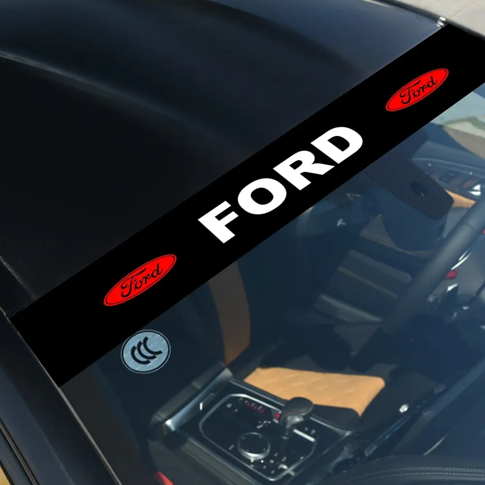 Ford Car Windshield Decoration Sticker, Car Decorative Sticker, Customizable Headlight Logo Decal, Waterproof Sun Protection Accessory, Waterproof Decals for Ford Vehicles, Automotive Decals, Stickers for Cars, Automobile Decals