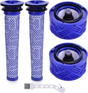 Leadaybetter V6 Filters Replacement for Dyson Absolute Total Clean Cordless Stick Vacuum, 2 Pack Post HEPA and Pre Filter Replacements, Compare to Part # 966741-01 & 965661-01