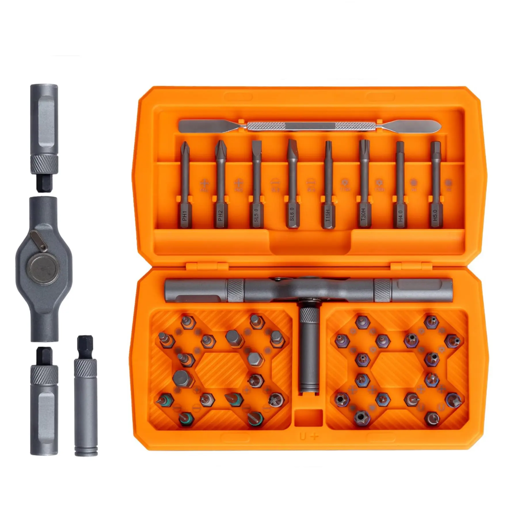 【FathersDayGift】 43-in-1 Precision Screwdriver Kit – Detachable Ratchet Handle with Magnetic Bits | Multi-Purpose DIY Repair Tool Set for Computer, Phone, Watch & Glasses | Durable Hand Tool Kit for Technicians