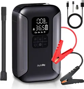 AutoSky Jump Starter + Tire Inflator + Flash Light + Backup Battery - Your AutoSky Car Emergency Kit