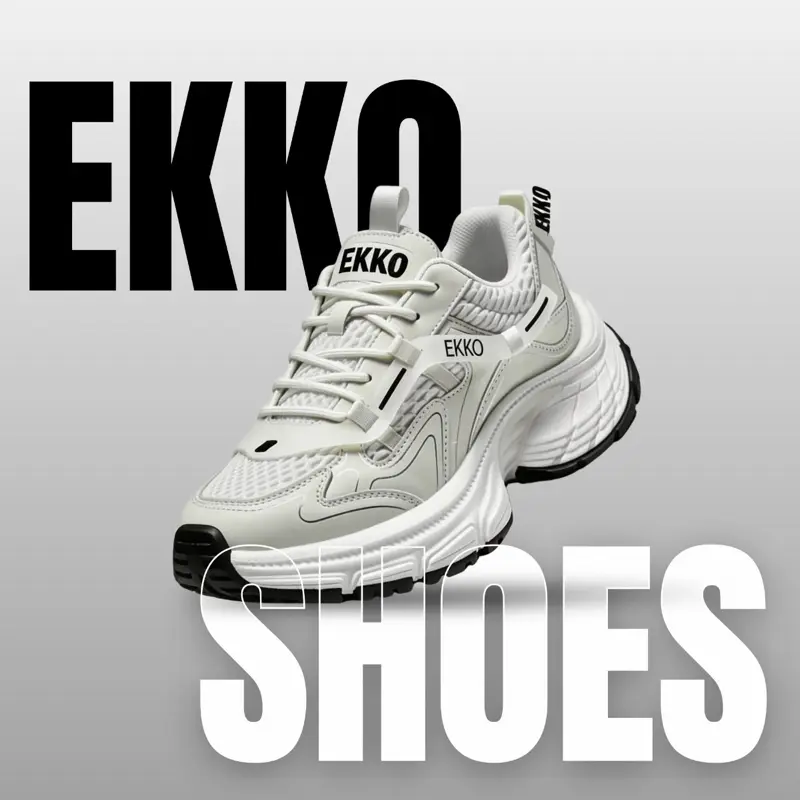 EKKO Shoes - Wide Base Sneakers Men’s Shoes  Walking/Running/Lifting
