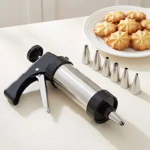 22-Piece Cookie Cake Decorating Set, Stainless Steel Cream Injector, DIY Baking Tools, Easy Clean, Home Kitchen Bakery Kit