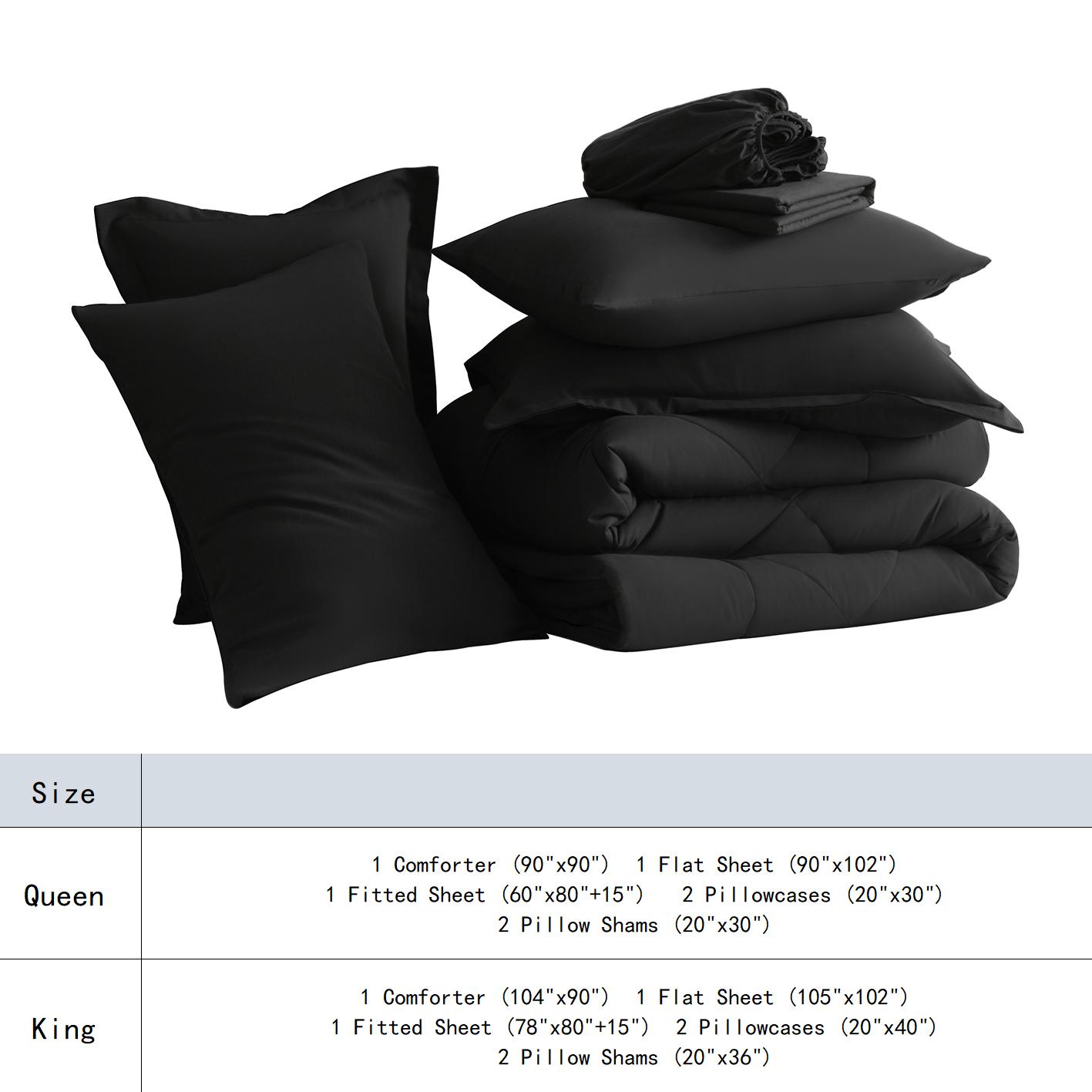 NTBAY 5/7 Piece Bed in a Bag – Soft Down Alternative Comforter Set with Sheets