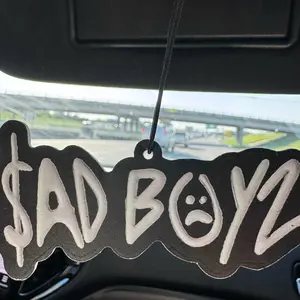 Sad boy decorative rear view mirror
