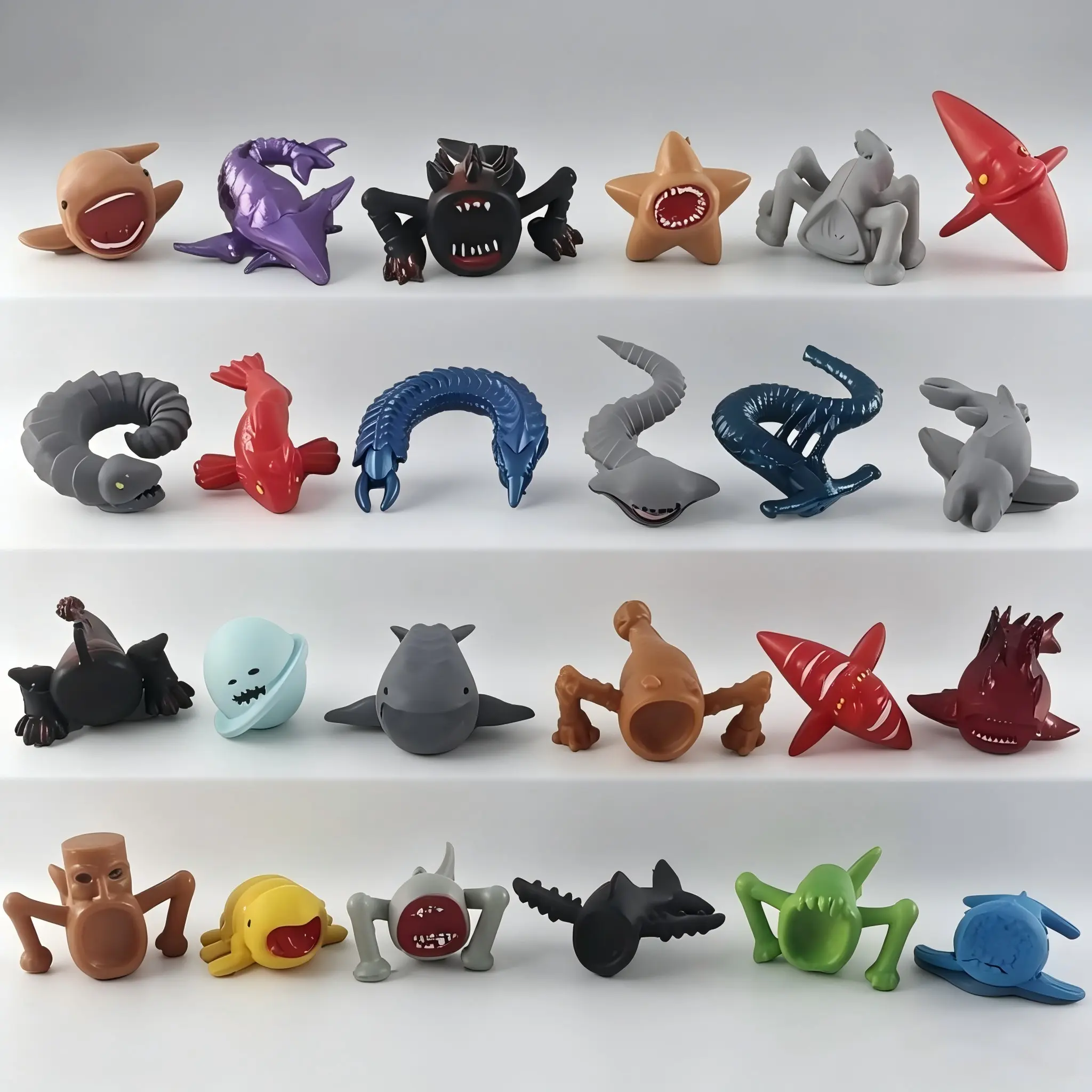 24-Piece Subnautica Deep Sea Exploration New Monster Game, Ocean Devourer Granmaja Bloop Decorative Collectible Toyset Action Figures, Perfect Gift for Kids Figurines, Figurines for Collectors, Figurines Collectibles