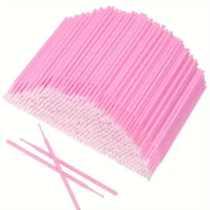 200Pcs Mini Brush Mini Cotton Swabs Eyeliner Rod for Eyelash Extension Lipstick Brush Lip Gloss Makeup Cosmetics and Cleaning Compatible with Applicator Beauty Tool Kit