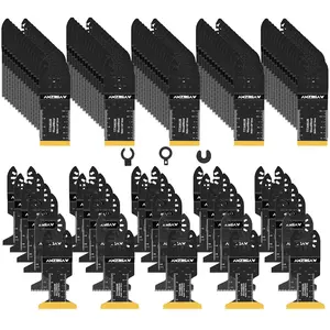 110 count Oscillating   Set, Professional  for Soft Metal  Plastics, Quick Release Multi Tool  Kits for Oscillating Tool Accessories