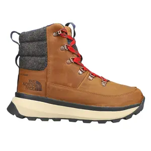 The North Face Mens Bergen Leather Waterproof Winter Casual Boots Ankle - Brown
