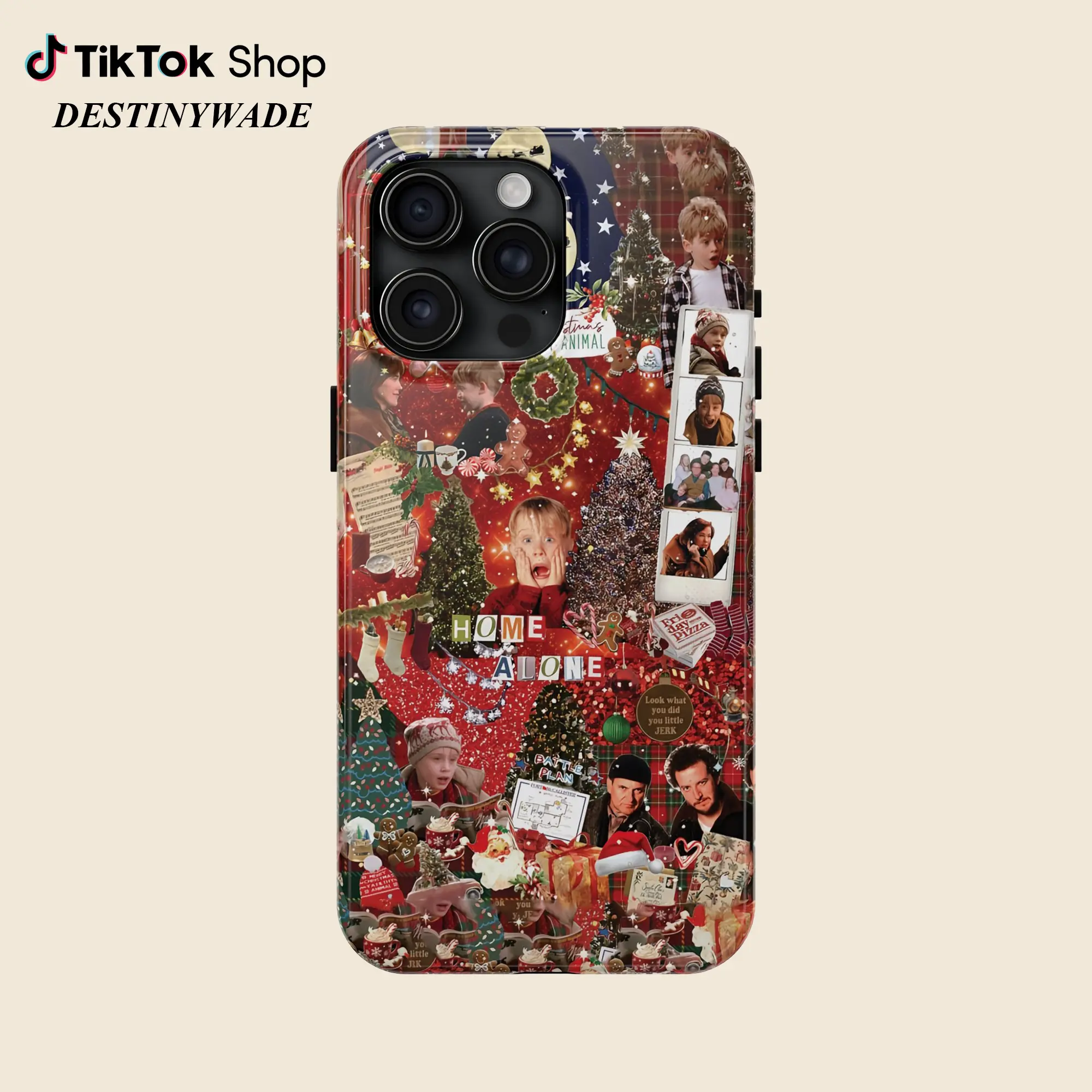 DestinyWadeStore Phone Case Home Alone Christmas Movie Kevin Cover For iPhone 17 16 15 14 13 12 11 Pro Max, Samsung Galaxy S25 S24 S23 S22 S21 Ultra Protection Cellphone