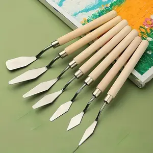 Painting Scraper Set, 7 Counts/set Acrylic Watercolor  Oil Painting Scraper, Artistic Tools Art Drawing Supplies for Home School Students Dormitory Gallery Office