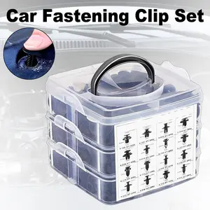Boxed Car Clip Kit, Plastic Bumper Repair Kit, Fastener Parts Tool Set, Car Body Tools for Bumper, Fender, Inner Door Trim Rivet Fixing, Bumper Clips