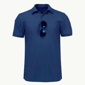 Men’s tactical polo shirt, quick-dry short-sleeve shirt, outdoor work and golf apparel, classic athletic training top, high-performance polo shirt, pearlized polo training top