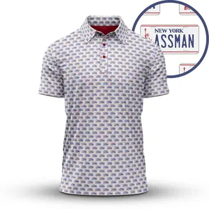Funny Golf Polo Shirt � Quick Dry Performance, All-Over Print, Hilarious Golf Gift Idea � Geometric Pattern All Over Print Polo