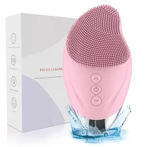Rechargeable Silicone Facial Cleansing Brush, Battery-Powered Electric Face Scrubber for Women – Compact Fit (11.6x6.2cm), Gentle Daily Cleaning & Massaging Facial Skin Care Tool for All Skin Types (3.4cm Depth)