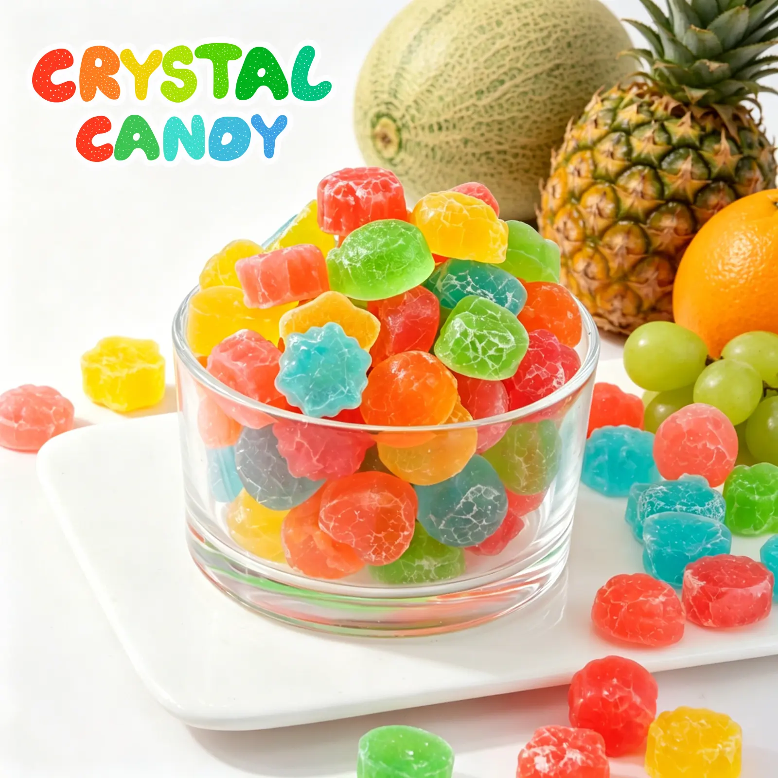 Crystal Candy Assorted Fruity Gummy, 5.35oz, Sweet Snack Crystal Candy Assorted Fruity Gummy, 5.35oz, Sweet Snack