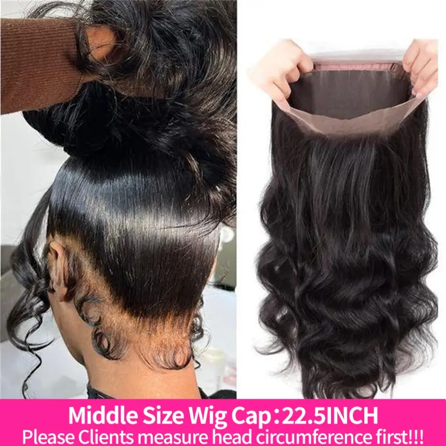 Bling Hair 180Density 13x4 13x6 Transparent Body Wave 30 32 Inches Lace Front Human Hair Wigs Brazilian 360 Frontal Body Wave Hair Wigs For Women TikTokShopBlackFriday