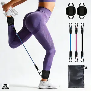 5-Pack Resistance Bands Ankle Band Set for Leg & Glute Workouts | TPE Material Adjustable Fitness Bands for Women Men, Home Gym Yoga Exercise Equipment