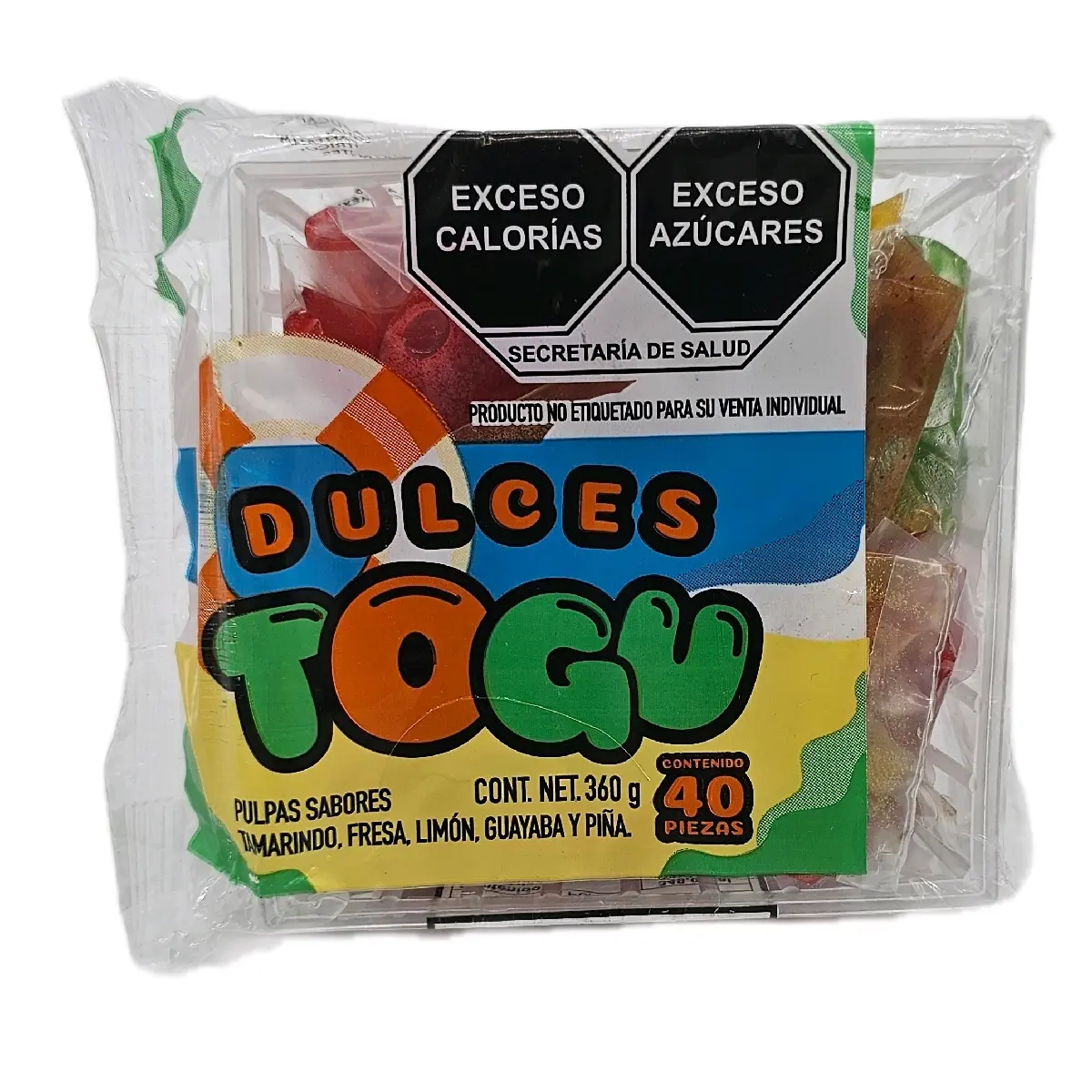 Dulces Togu Pulpas frutales - Fruit pulp with Tamarind, Strawberry, Lime, Guava and Pineapple Flavors - Candy