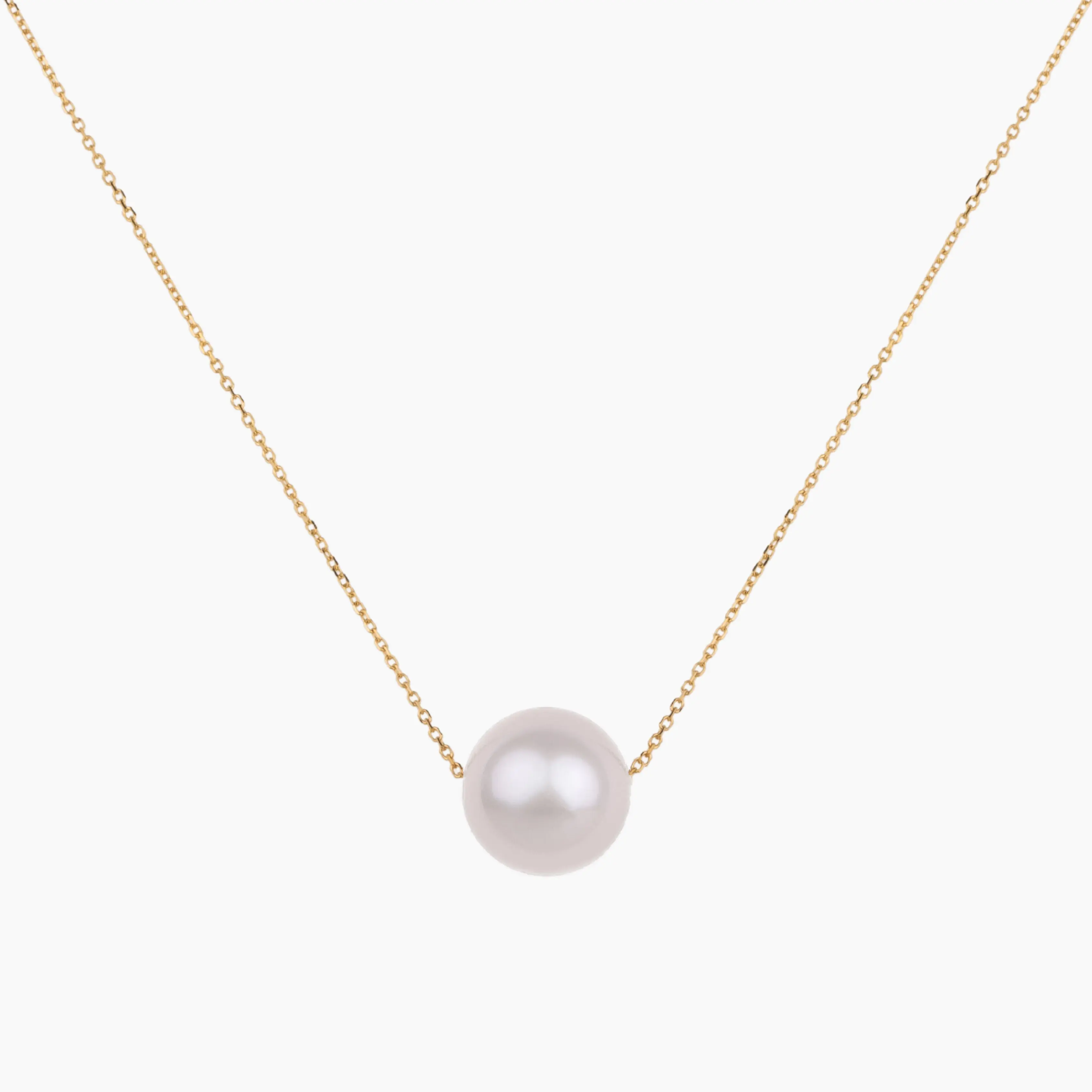 Floating White Pearl Necklace
