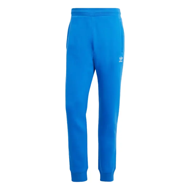 Male adidas Trefoil Essentials Cuffed Cotton Joggers - Recycled Material Slim Fit Cuffed Sweatpants with Elastic Waist, Zip Pockets for Streetwear, Sports