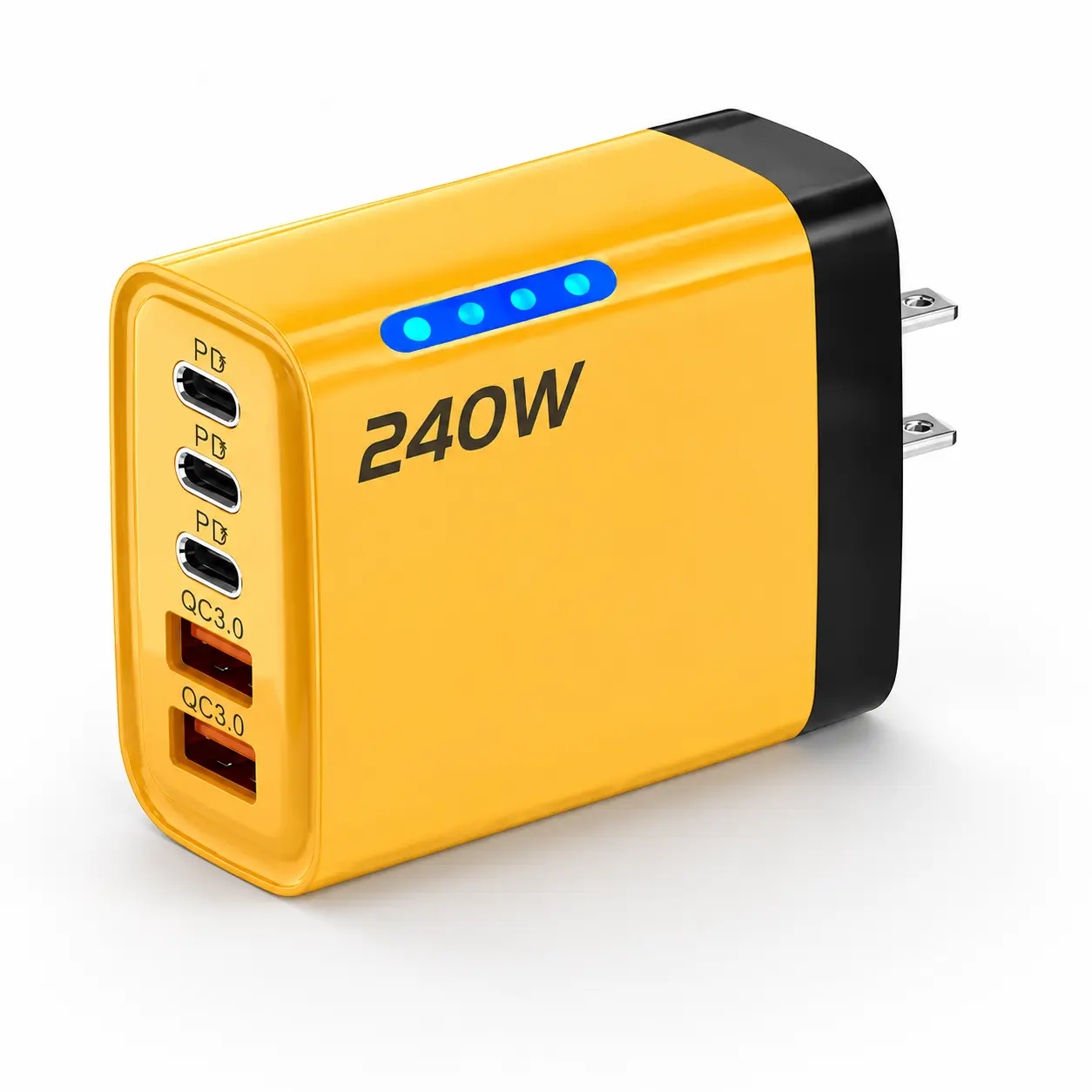 240W Fast Charging Block with Multi-Port USB-C - Compact High-Power Wall Adapter for Pro Users & Remote Work