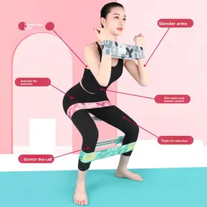 Muscle Club Fabric Hip Circle - Non-Slip Glute Resistance Band for Squats, Yoga & Pilates. Latex-Free Exercise Loop Band, Targeted Butt Activation & Leg Workouts, Medium/Heavy Resistance Ankle Set and Training
