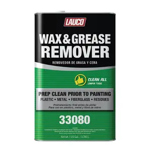Lauco Wax and Grease Remover 1 Gallon – Multi-Surface Paint Prep Cleaner for Auto Body, Garage, Plastic, Metal, Fiberglass – Powerful Solvent Degreaser - (33080)