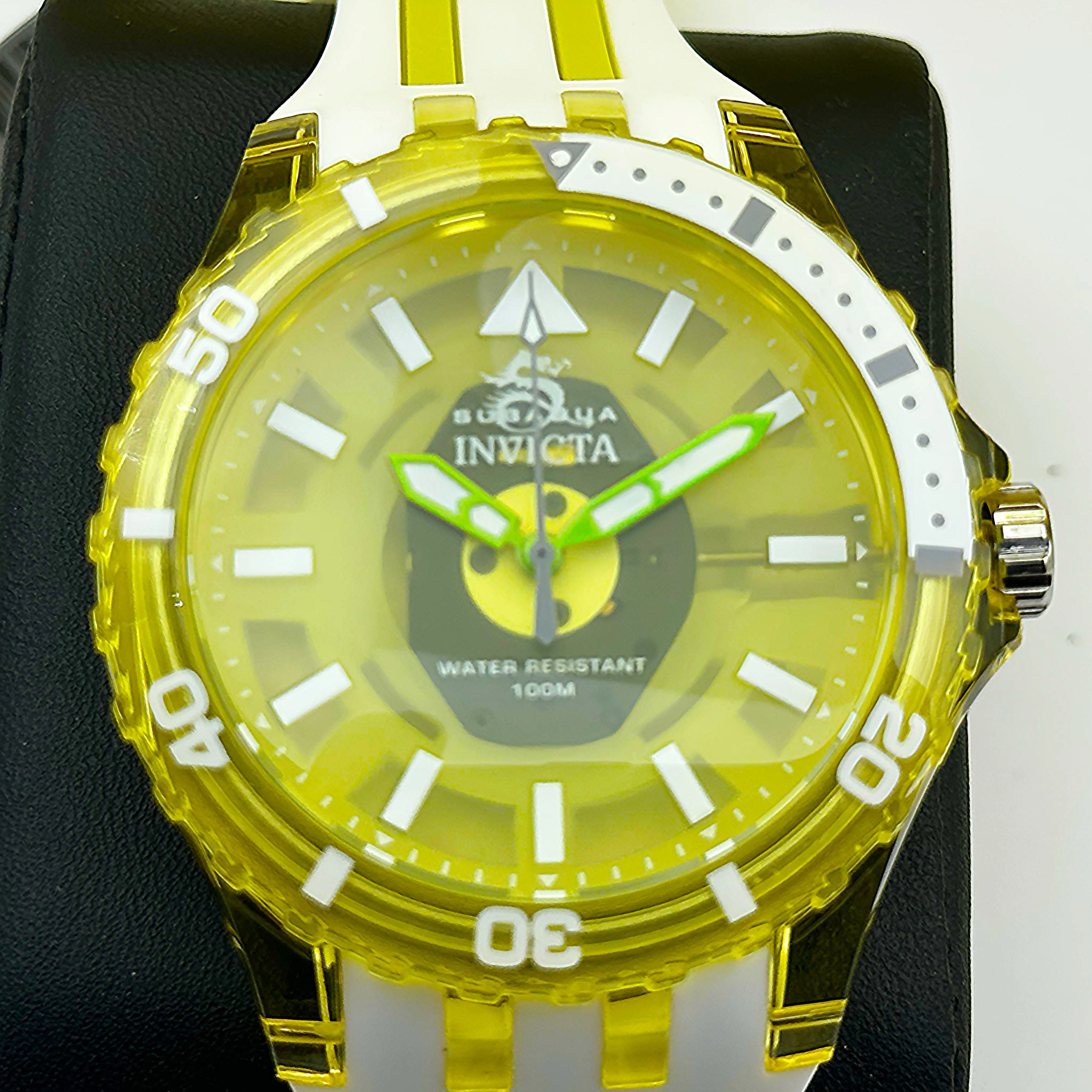 Invicta Subaqua Men's Green Watch 44mm All Green Dive Watch Japanese Quartz 100m Water Resistant Sport Watch for Men