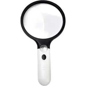 1/2 PCSMagnifying Glass Lighted with 3X 15X High Magnification 3 Bright LEDs, Suitable for Reading, Jewelry Inspection, Science