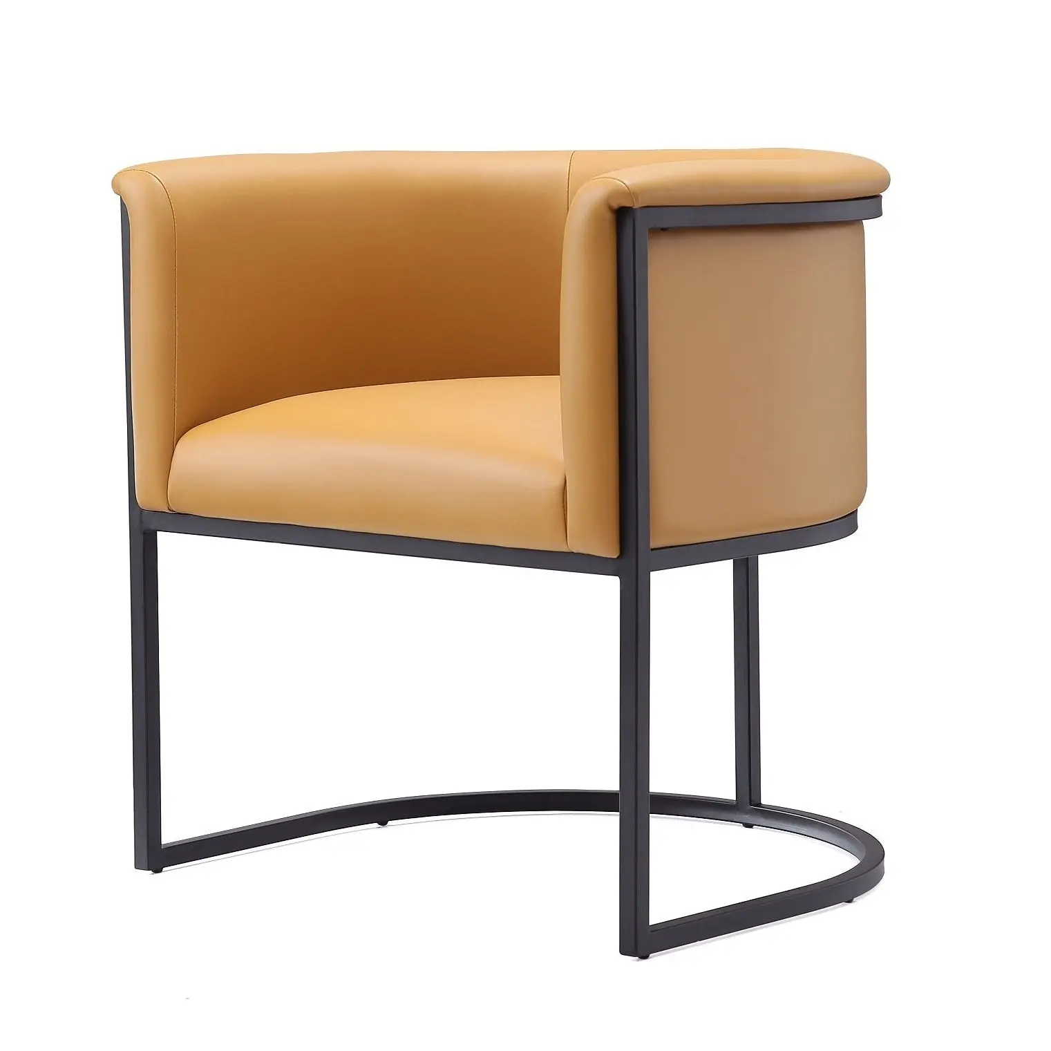 Cosmopolitan Modern Camel Vegan Leather Dining Chair