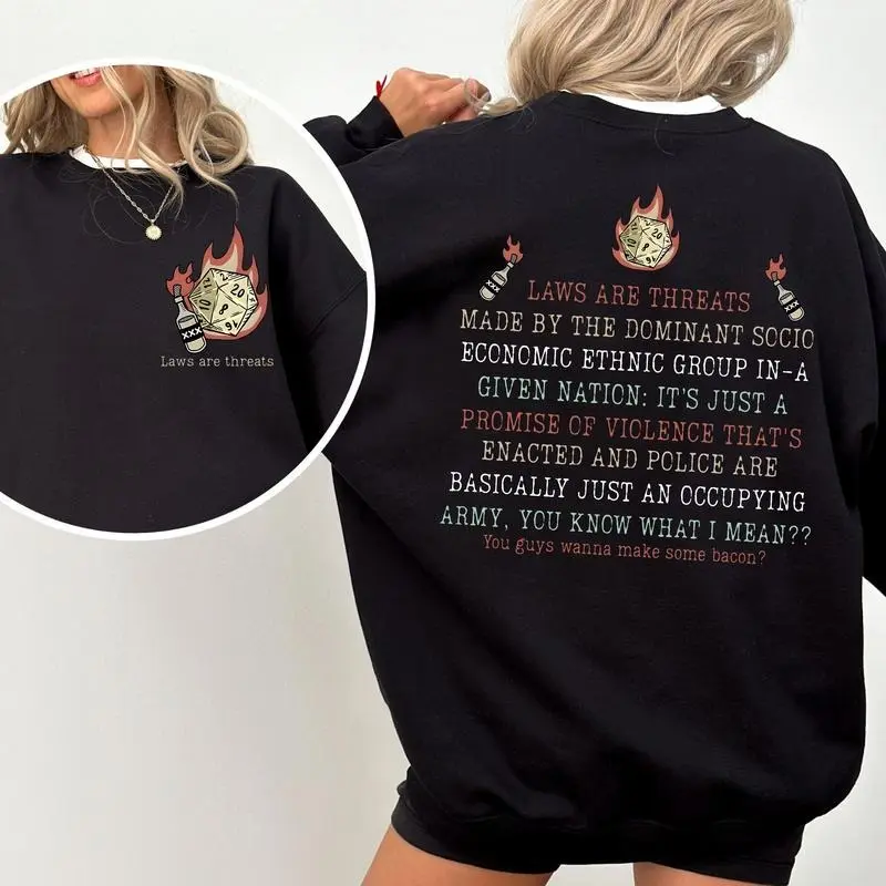 Women's Cotton Graphic Round Crew Neck T-Shirt - 2-Sided Fitted Casual Pullover, D&D Dungeons and Dragons RPG Vintage 90s Joke Gift Top, Two-Sided