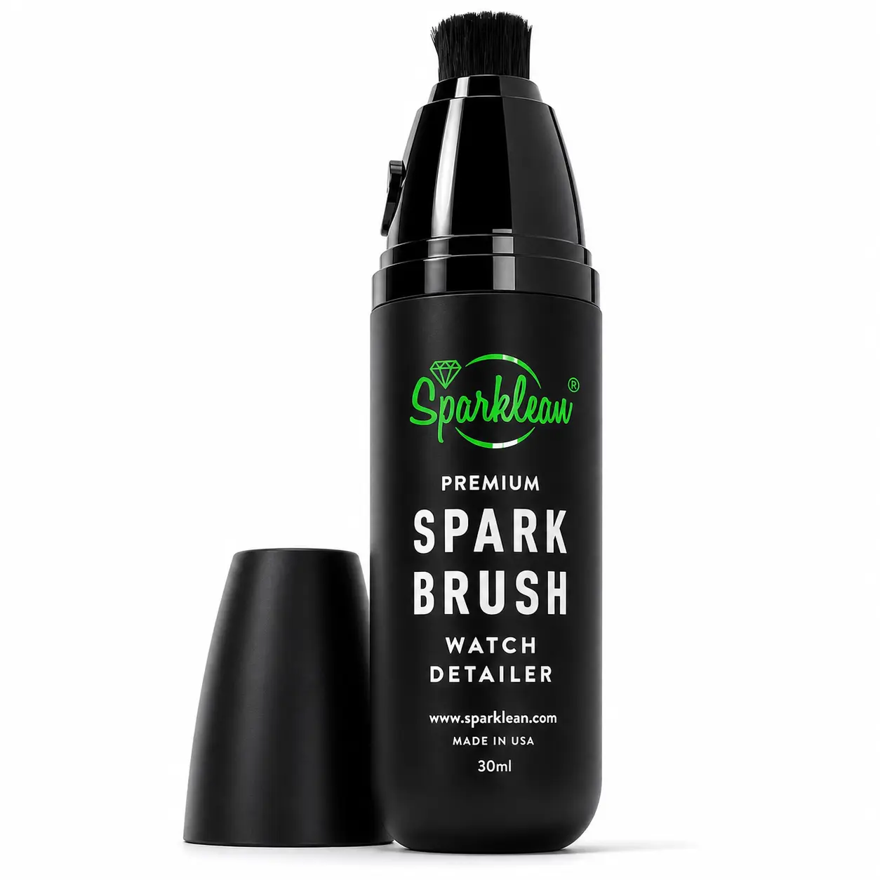 SparkBrush™ by Sparklean® — Soft-Bristle Watch & Jewelry Cleaner + Microfiber Cloth