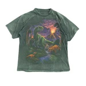 Vintage Jurassic Dinosaur 90s Graphic T-Shirt, Retro T-Rex & Triceratops Shirt, 90s Prehistoric Tee, Dino, Nostalgia Nature Gift- Vintage Graphic Tee -  Unisex S-3XL - Menswear & Womenswear - Streetwear Tops - Casual Cotton Crewneck Shortsleeve