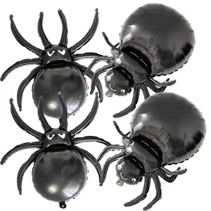Halloween Party Spider Foil Balloons Spider Themed Party Birthday Balloon Halloween Black Spider Balloon for Halloween Party