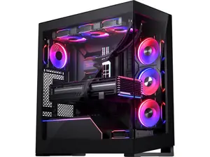 Phanteks NV5 MK2, Showcase Mid-Tower Chassis, Rear-Connect MB Support, Integrated D/A-RGB Lighting, Seamless Tempered Glass Design, 8x Fan Positions, Black