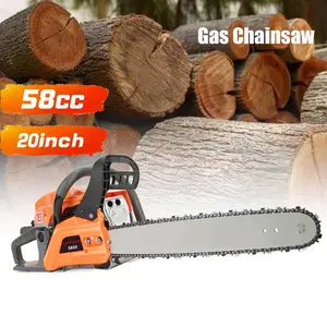 Gas Chainsaw 58CC Power Chain Saw 20 Inch Guide Board Chain Saws Handheld Cordless Petrol Chain Saws for Trees Gas Powered Farm, Ranch & Garden Tools (Orange) handheld chainsaw