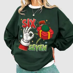 Six Seven Meme Christmas Sweatshirt, 6 7 Crewneck and Hoodie, Christmas Joke Shirt, Family Matching Sweatshirt, Christmas Gift