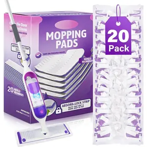Mop Pads Refills for Power Mop: 20 Pcs Wet Dry Disposable Pad for Multi-Surface Floor Cleaning - Mopping Replacement for Tile Hardwood - Sweeping Cloths for Home Kichen