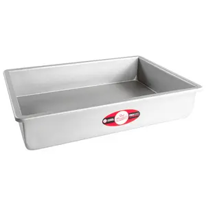 Fat Daddio's POB-10153 Anodized Aluminum Sheet Cake Pan, 10 x 15 x 3 Inch