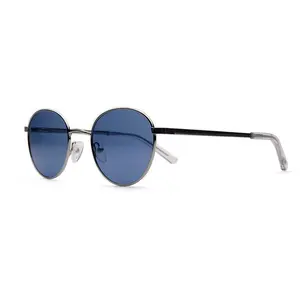 MILK JADE – Silver Frame, Blue Lens, Stainless Steel, UV400