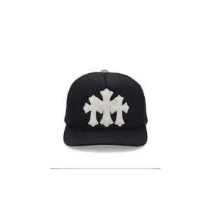 Triple Cross Cemetery Hat "Black - Calfskin/Mohair" CHRM0635