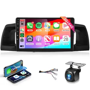 9-Inch 2G+64G Car Radio with Car Display Screen, Wireless Carplay/Android Auto, GPS, Bluetooth & WiFi, Upgrade Touch Screen for Toyota Corolla EX 2005-2012 fathersdaygift