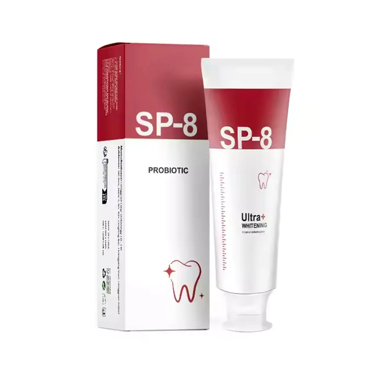 SP-8 Probiotic Toothpaste Ultra Whitening Gentle Formula 1 Tube