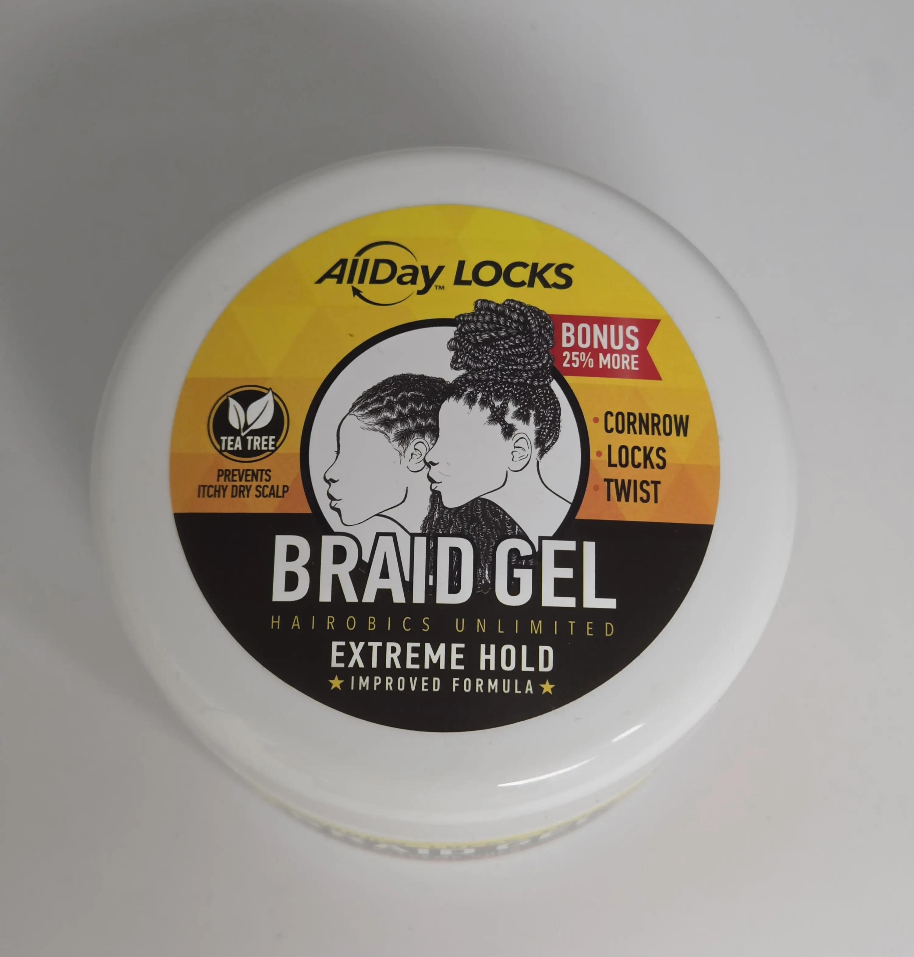 AllDay Locks Braid Gel Extreme Hold (10 fl oz / 296 ml):