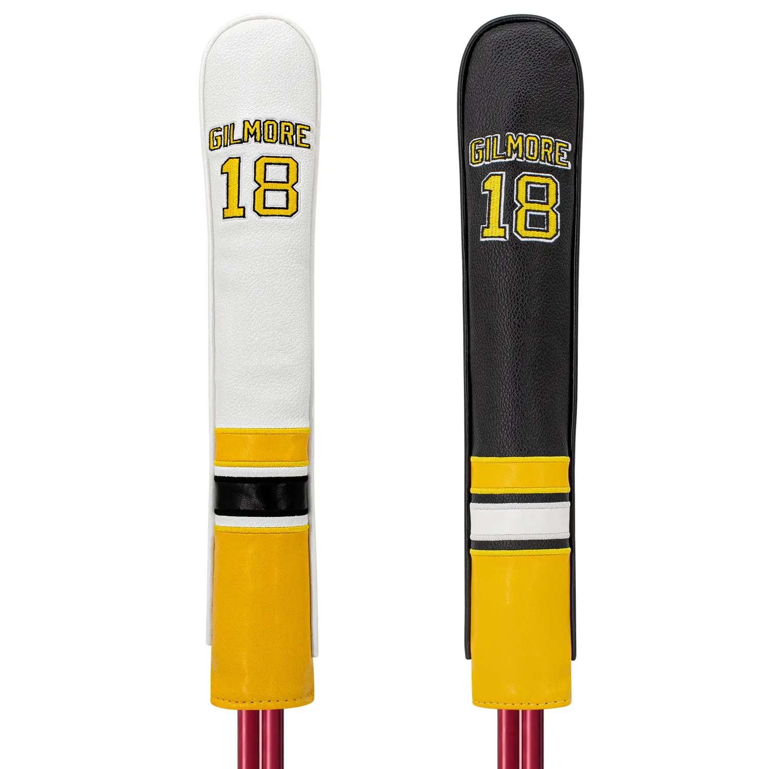 Two-Tone Spliced 18 Design Directional Alignment Stick Cover, Golf Accessories, Golf Supply, Protective Gear for Golf Enthusiasts, Ideal for On-Course & Training Sessions