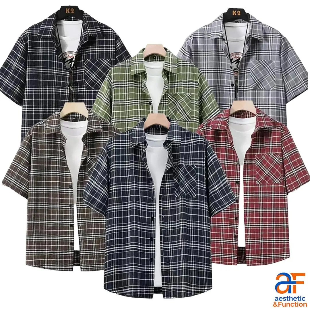 Men's Plaid Short Sleeve Button Down Shirt | Casual Streetwear Check Shirt with Chest Pocket for Summer Daily & Skate Style Menswear Top Outfi t Stylish Checked  Checkered shirt series, equipped with button styles and textured fabrics for daily commuting