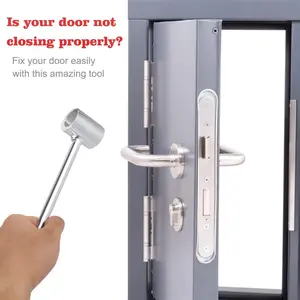 Millimeter Hinge Gap Adjustment Wrench, Upgraded Door Hinge Repair Tool, Flag Hinge Gap Measurement Tool, Steel Dual-End Hinge Repair Wrench, Adjustable Wrench